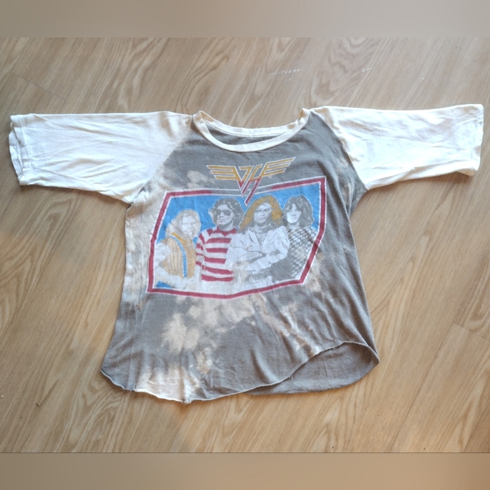 Vintage Van Halen Raglan tie dye T-Shirt Size S/M 70's/80's Rare